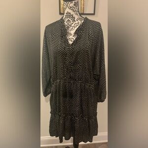 Tribal Full Swing Polka Dot Dress